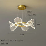 suspension lumineuse moderne acrylique blanc doré fine maille salon chambrehôtel