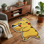 tapis pikachu jaune dessin animé cartoon opacité diamètre 50cm 80cm 100cm 120cm 150cm chambre