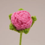 fleurs artificielles tricotées violet orange rose bleu blanc rouge jaune artisanale crochet decoration maisonintérieur