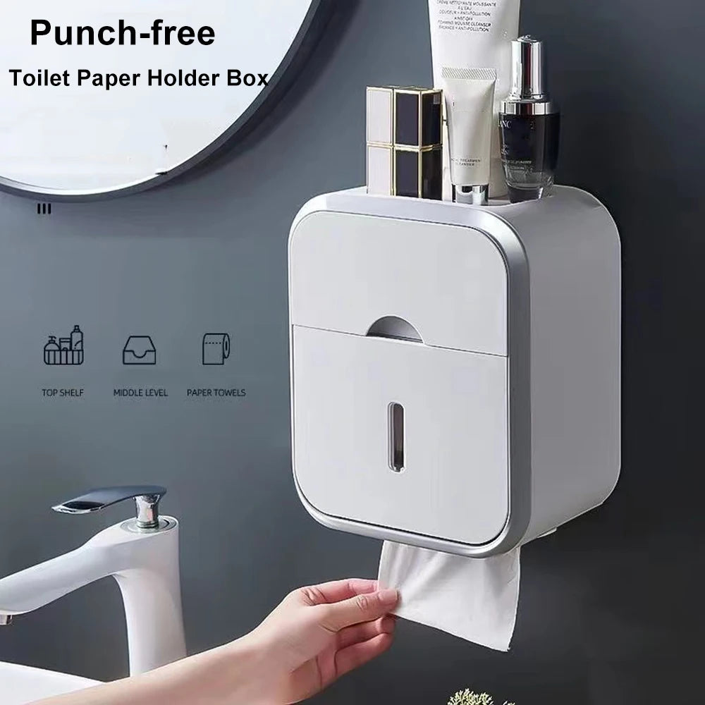 distributeur papier toilette blanc moderne adhésif 22.5cm 18cm opacite mat plastique salle bains fournitures