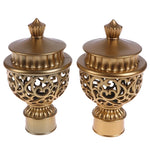 pommes rideau noires ornées motifs floraux élégantes rideau tige 28mm diamètre