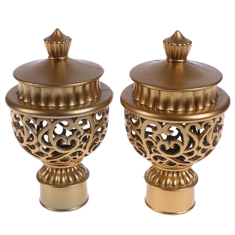 pommes rideau noires ornées motifs floraux élégantes rideau tige 28mm diamètre