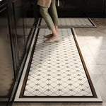 lot tapis cuisine antidérapants noir blanc motif géométrique moderne 60x40 cm