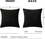 housses coussin polyester coton rayures moderne noir zip lit