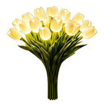 bouquet tulipes lumineuses rose jaune blanc moderne décoration intérieure transparent bocal chambre festive