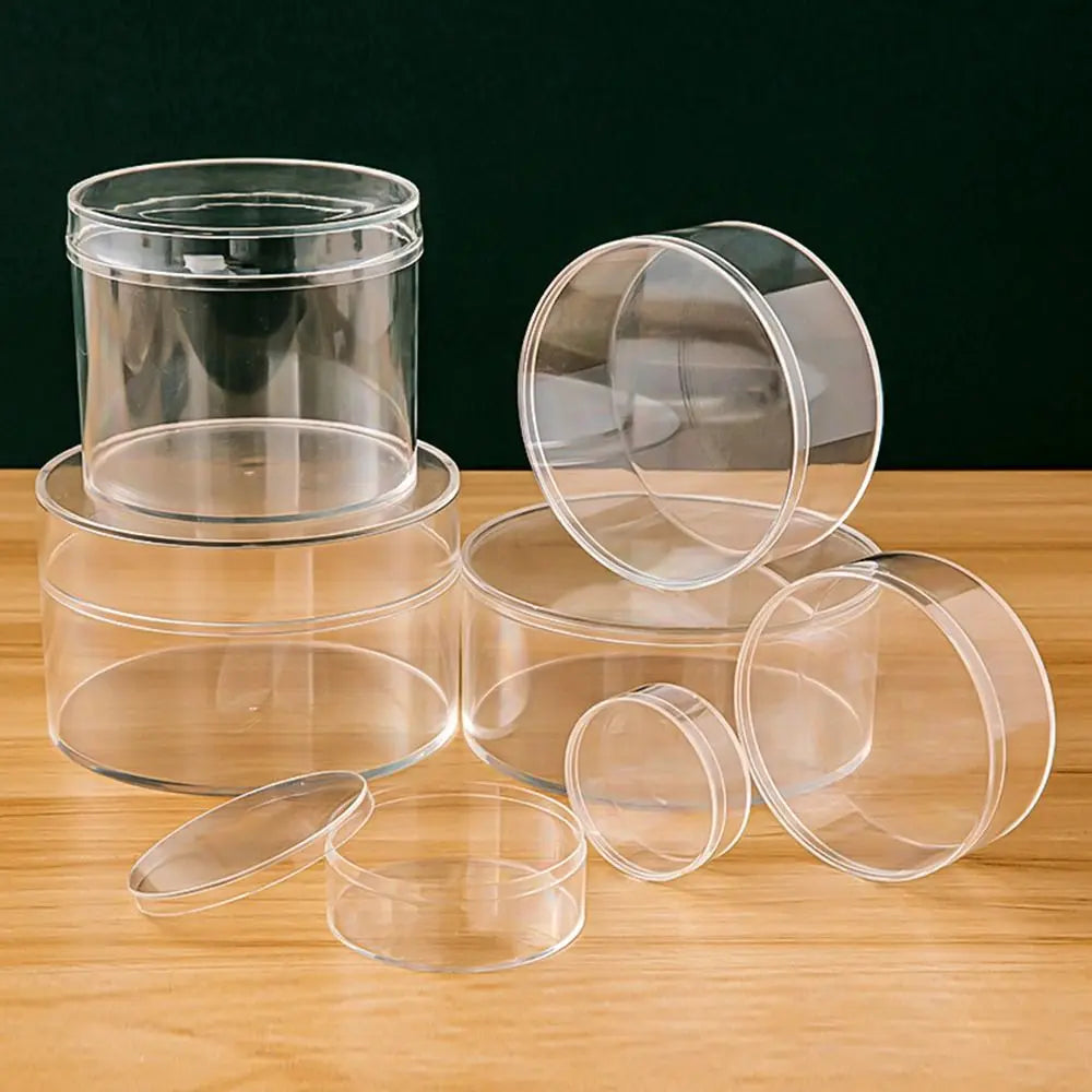 boîtes rangement transparentes plastique modernes tailles variées anti poussière couvercle minimaliste