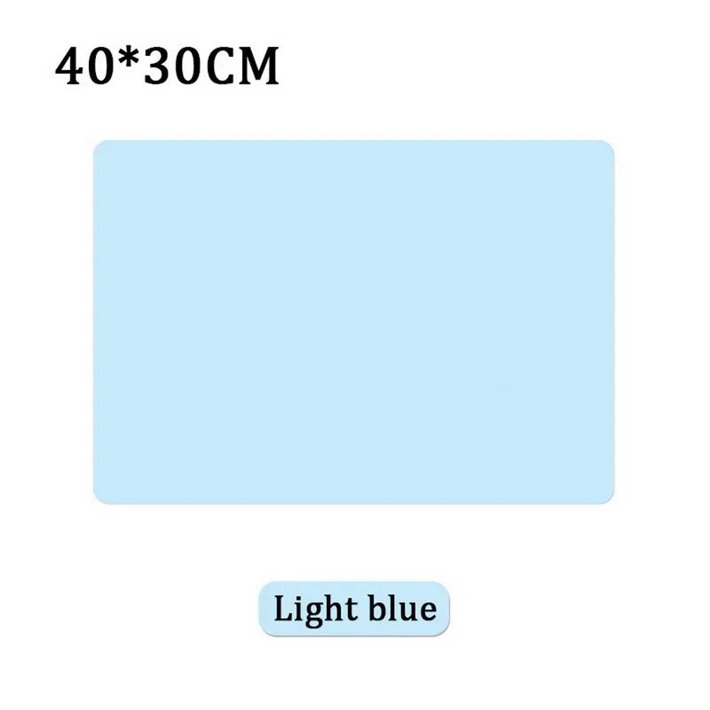 tapis table silicone moderne 60x40cm 40x30cm bleu jaune vert gris assiettes cuillers bols verres