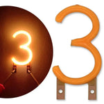 numéros lumineux orange clips câbles modernes diy décoration fêtes led filaments