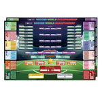 calendrier match football 2026 graphique moderne opaque adhésif noir vert rouge jaune bleu textes