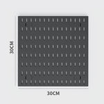 kit rangement mural perforé noir blanc moderne bacs crochets suspendus pince