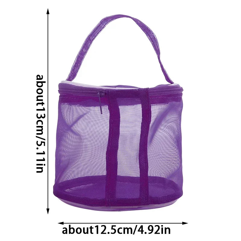 sac maille pratique moderne rose violet bleu boules laine poignée organise laines outils tricot