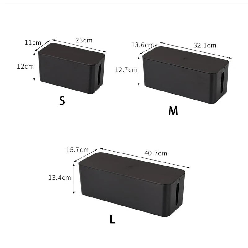 boîtes rangement câbles prises organisateur fil multiprise noir blanc moderne minimaliste rechargeable