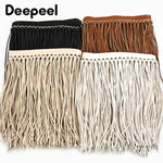 franges similicuir 30cm métalliques ruban décoratif couture moderne noir marron clair tendance