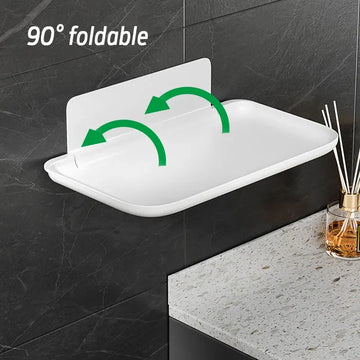 support mural pliable blanc adhésif moderne boîte cosmétiques objet rangement minimaliste chambre salon