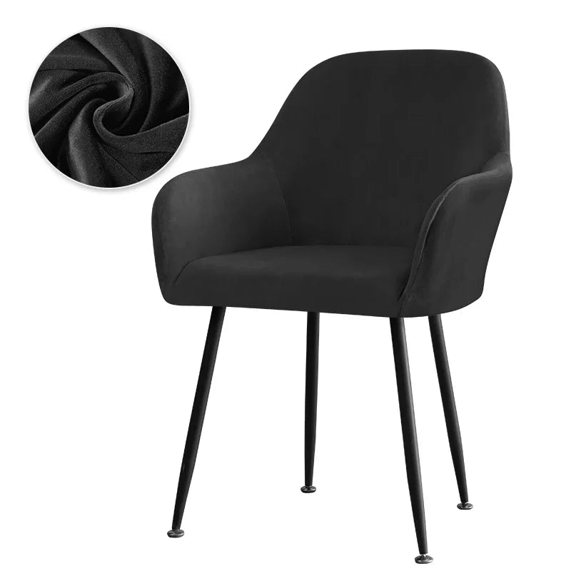 housse chaise velours moderne orange bleu beige vert rouge violette bleu marine polyestèreversible universal