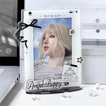 cadre photo transparent kpop coeurs papillons now playing angel puppy mignon rétro