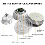 Lampe industrielle moderne LED haute luminosité blanc chaîne fixée robuste économe énergie
