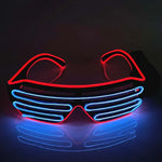 lunettes lumineuses vert bleu rouge noir lignes horizontales modernes occasionnelles halloween anniversaire noël