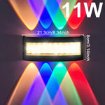 appliques murales led modernes rgb noir lumiere arc ciel texturées semi transluce