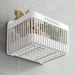 boîtes rangement murales blanc gris storage adhésif épices ail oignon moderne minimaliste