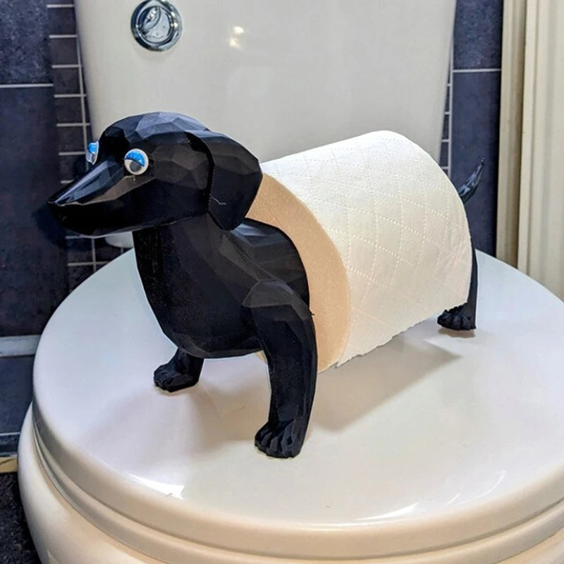 support rouleau papier toilette animaux rose noir gris beige porc grenouille adhesive fixe
