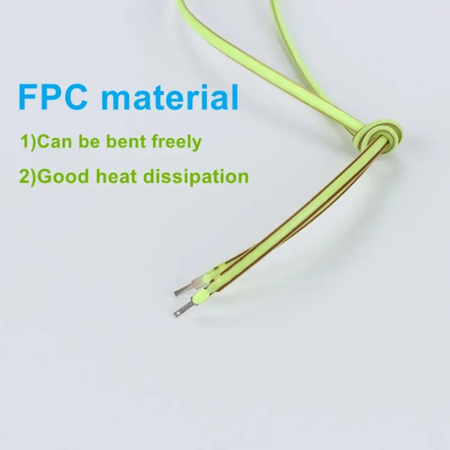 filament flexible néon led couleur rouge vert bleu blanc chaud clips fixation