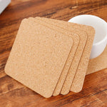 coasters liège naturel simples rustiques boissons table decoration beige rustic round