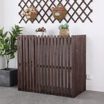 clôture murale bois naturel moderne balcon extérieur support pots fleurs anti corrosion unique