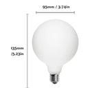 ampoule led e27 blanc mat moderne 95mm 30000h 500 999lm 360deg opacité