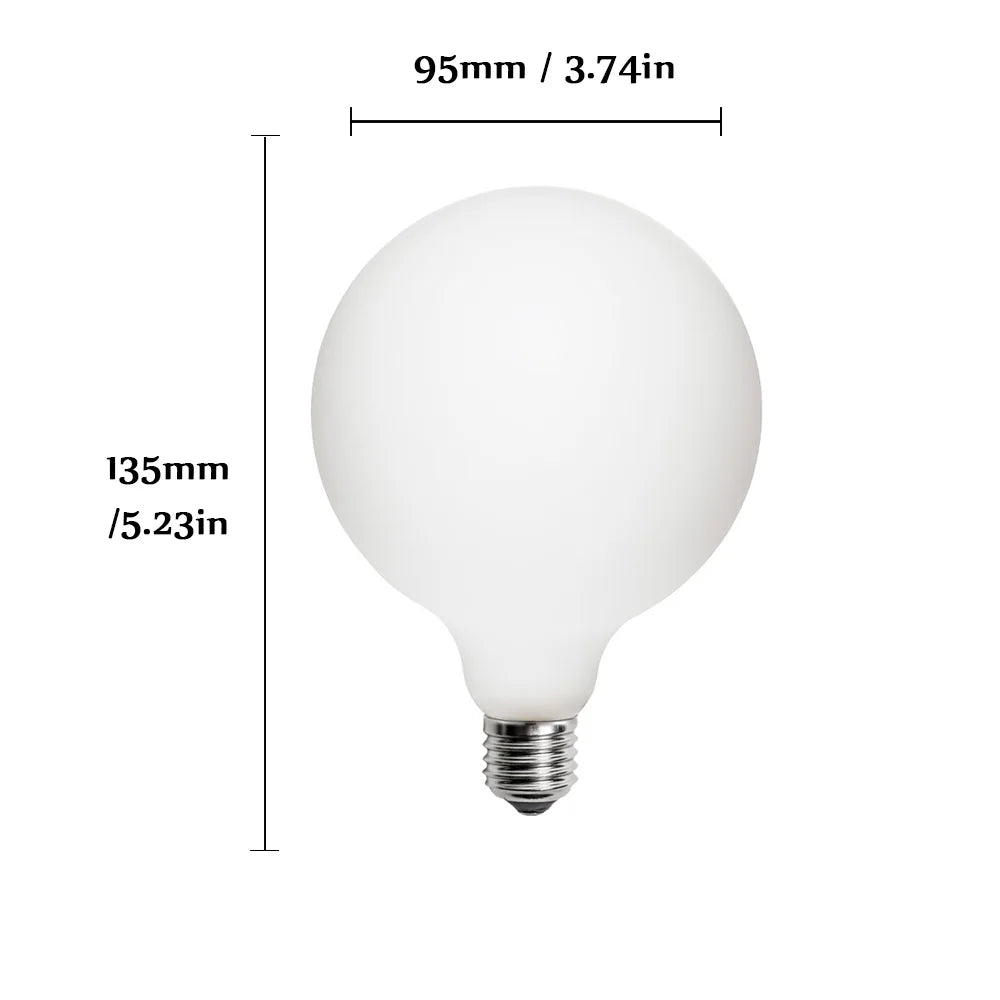 ampoule led e27 blanc mat moderne 95mm 30000h 500 999lm 360deg opacité