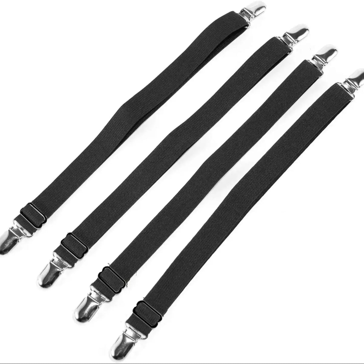attaches drap noir blanc clips ressorts tissu lisse ajustables utilitaires chambre coucher fournis clips