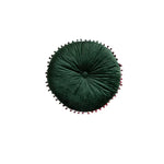 coussin rond bébé moderne motif points vintage fixé vert foncé doux mousse PU polyester