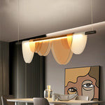 lustres led suspension contemporaine noir blanc bleu géométrique opaques chambre villa bar