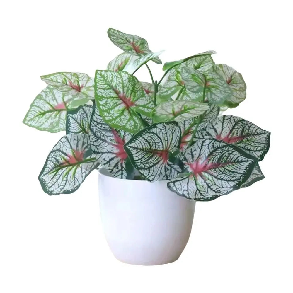 décoration intérieure plante artificielle moderne pot blanc feuilles vertes anniversaire extérieur accrochée branche verte