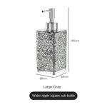 distributeur savon liquide transparent texture ondulée moderne salle bain cuisine rechargeable pump bouchon