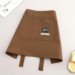 tablier cuisine imperméable polyester noir vert olive marron clair moderne poche grande ceinture ajustable