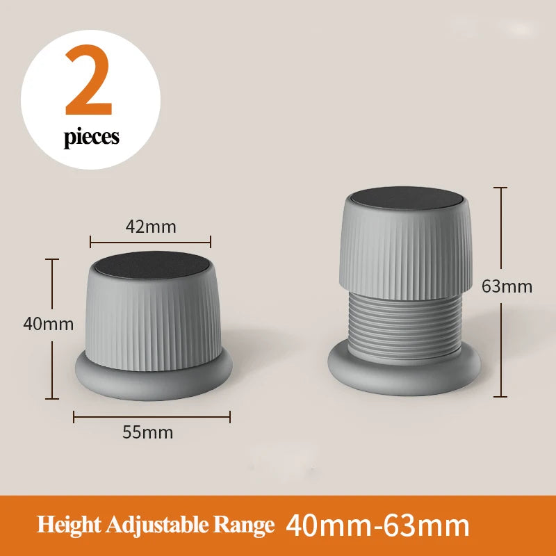 pieds ajustables anti vibration meubles adhésifs antidérapants blanc gris noir mousse moderne