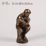 statue penseur rodin bronze doré décoration salon classique artisanatœuvre d'art française rétro nostalgie
