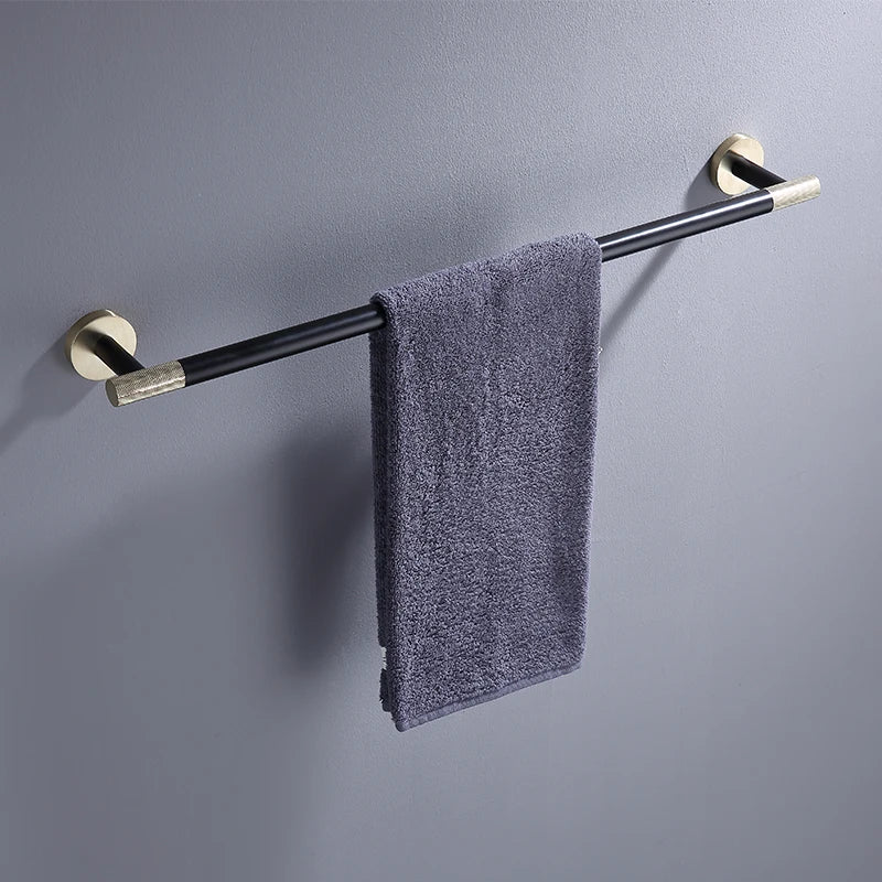 porte serviettes mural acier inoxydable noir doré argenté lisse moderne vis