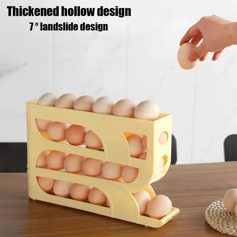 boîtes rangement œufs enroulables réfrigérateur cuisine transparentes modernes minimalistes 30 pièces