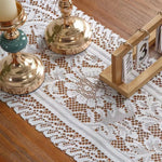nappe tissée dentelle florale blanche romantique table hiver été mariage anniversaire thème classique vintage