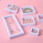 boîtes présentation transparentes modernes bijoux noir blanc plastique 20 pièces organiser bijoux bagues bracelets
