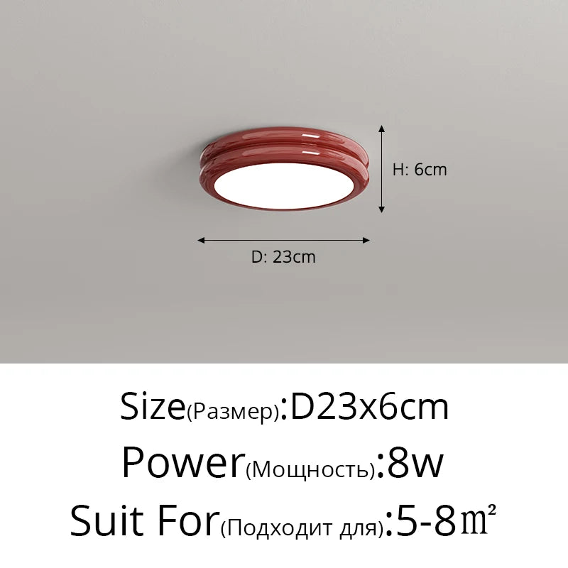 plafonnier led moderne blanc vert rouge noir 24w 30x6cm opacité