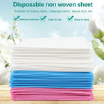draps jetables massage blanc rose bleu violet lisses non tissés opaques simples adultes 80x180cm