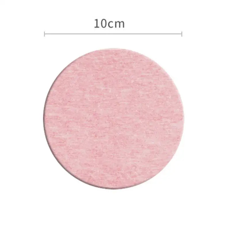 supports verre adhésifs tapis diatomées rond carré gris rose bleu texture granuleuse minimaliste maison