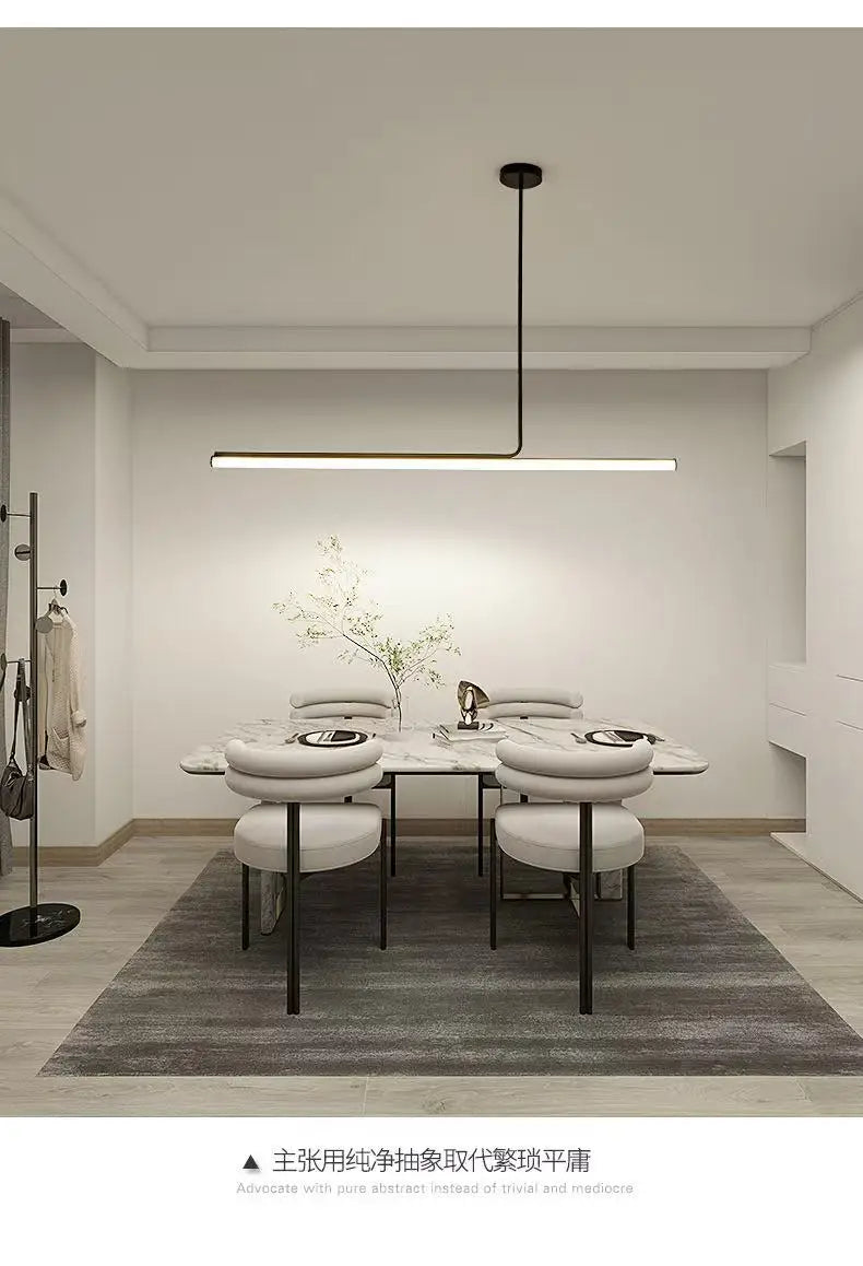 lampe suspendue led moderne noire blanche lisse intérieure table bar