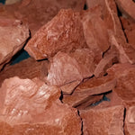 pierre rouge naturelle morceaux décoratifs maison pots fleurs finement craquants rustic