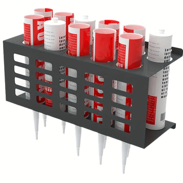 rangements mural acier inoxydable tubes mastic outils atelier industriel perforé fixations murales