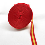 ruban polyester rouge jaune rayé 30mm 15mm drapeau espagnol double face mariage décoration intérieure