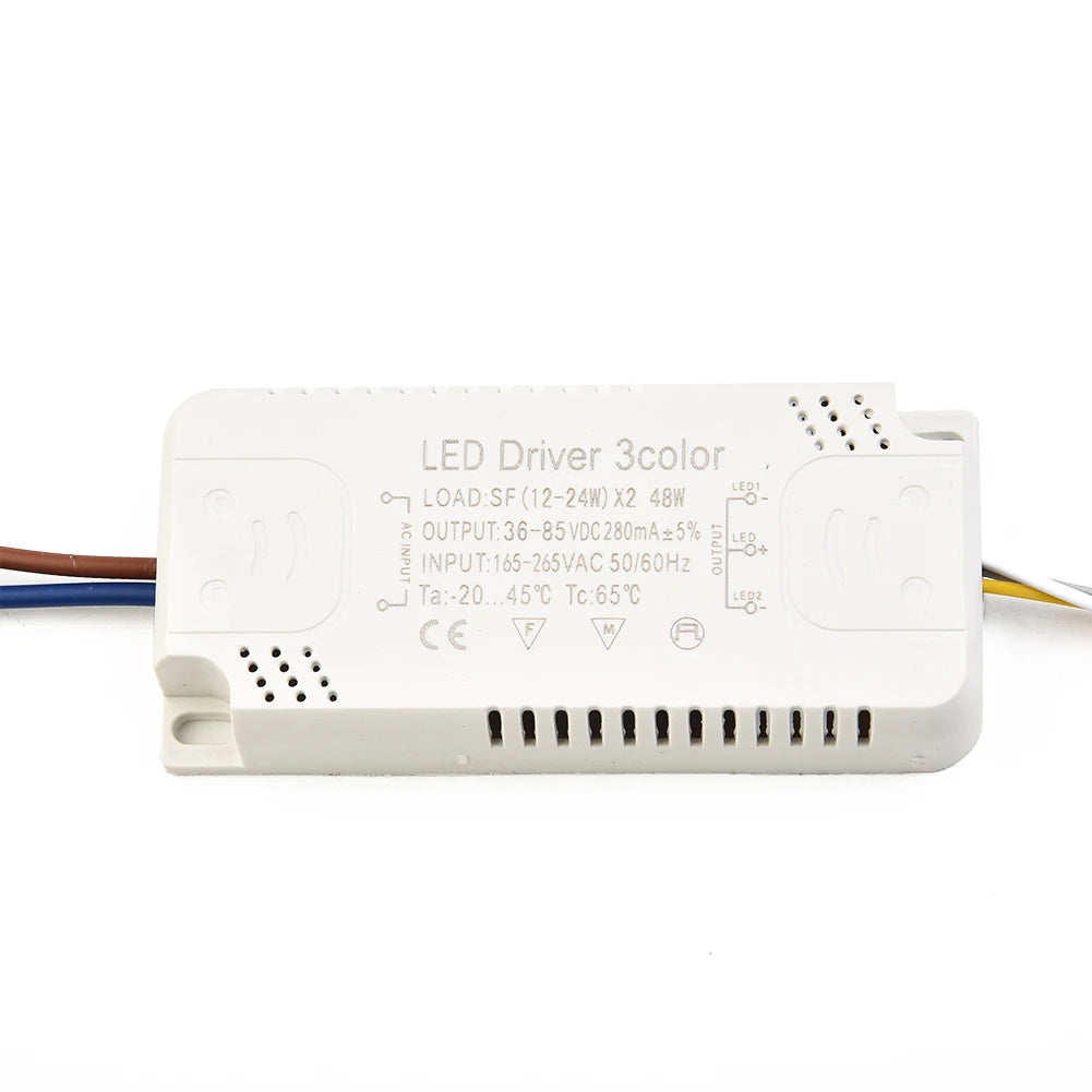 transformateur led blanc moderne câbles jaune bleu marron plat lisse